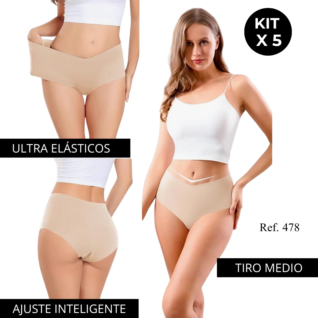 Ref 478. Paquete x 5 cachetero curvy