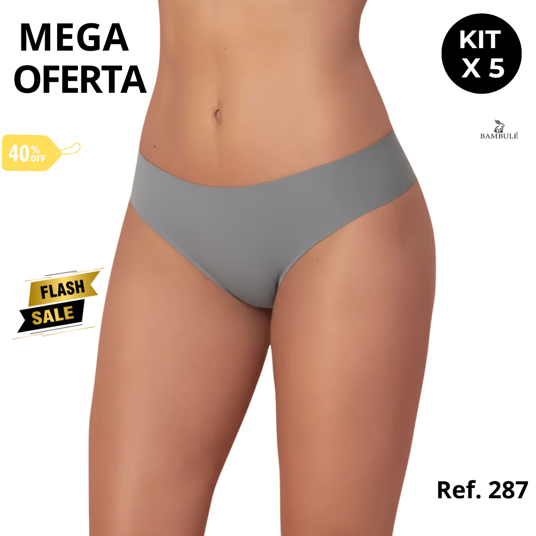 Ref 287. Paquete x 5 brasilera invisible