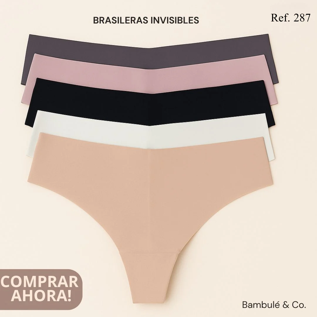 Ref 287. Paquete x 5 brasilera invisible